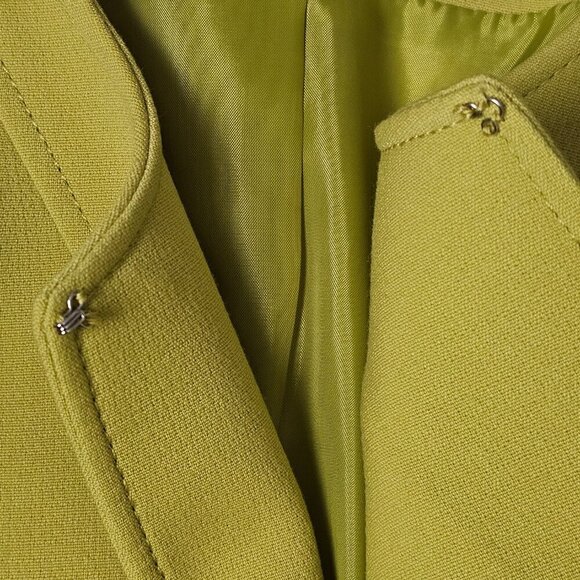 Tahari Woman's Chartreuse Green Short Open Tailored Lined Jacket Blazer - Picture 9 of 10